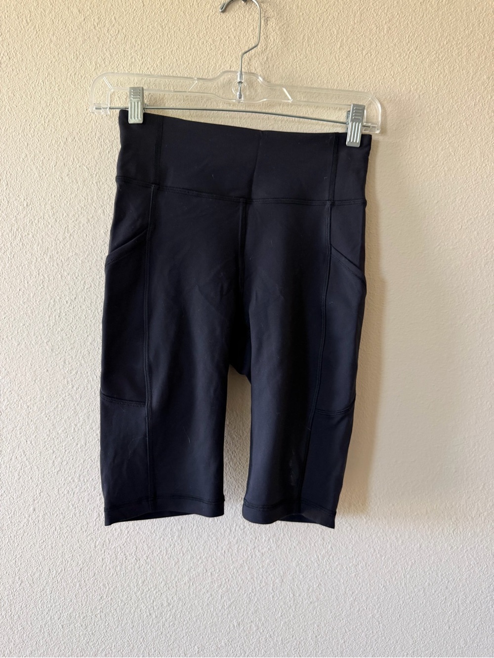 lululemon athletica Black High-Rise Bike Shorts with Side Pockets